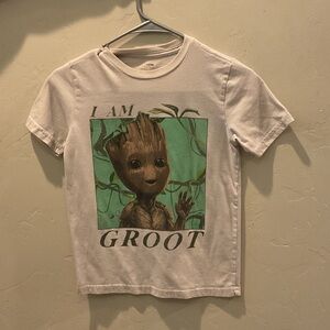 Marvel White & Green 'I Am Groot' Kids Short Sleeve T-Shirt
